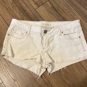 Decree stretch white denim shirts size 7